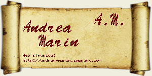 Andrea Marin vizit kartica